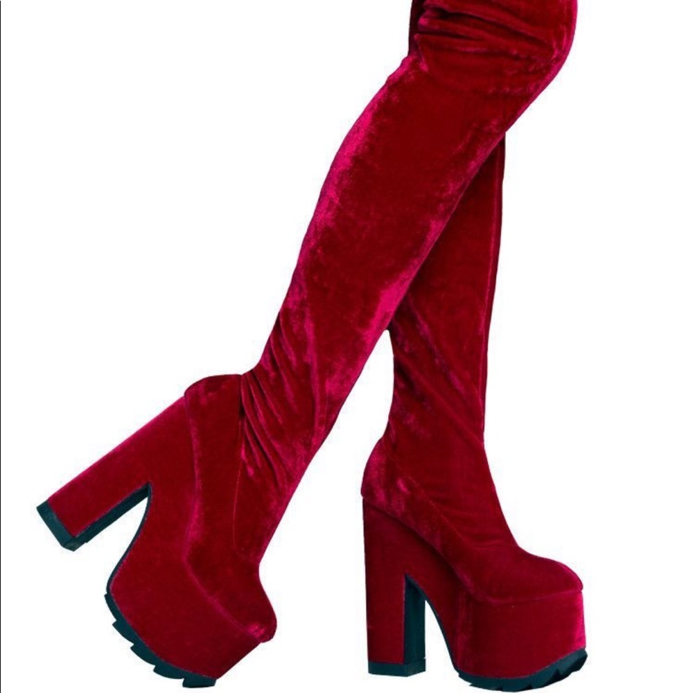 YRU LABYRINTH Thigh High Boots